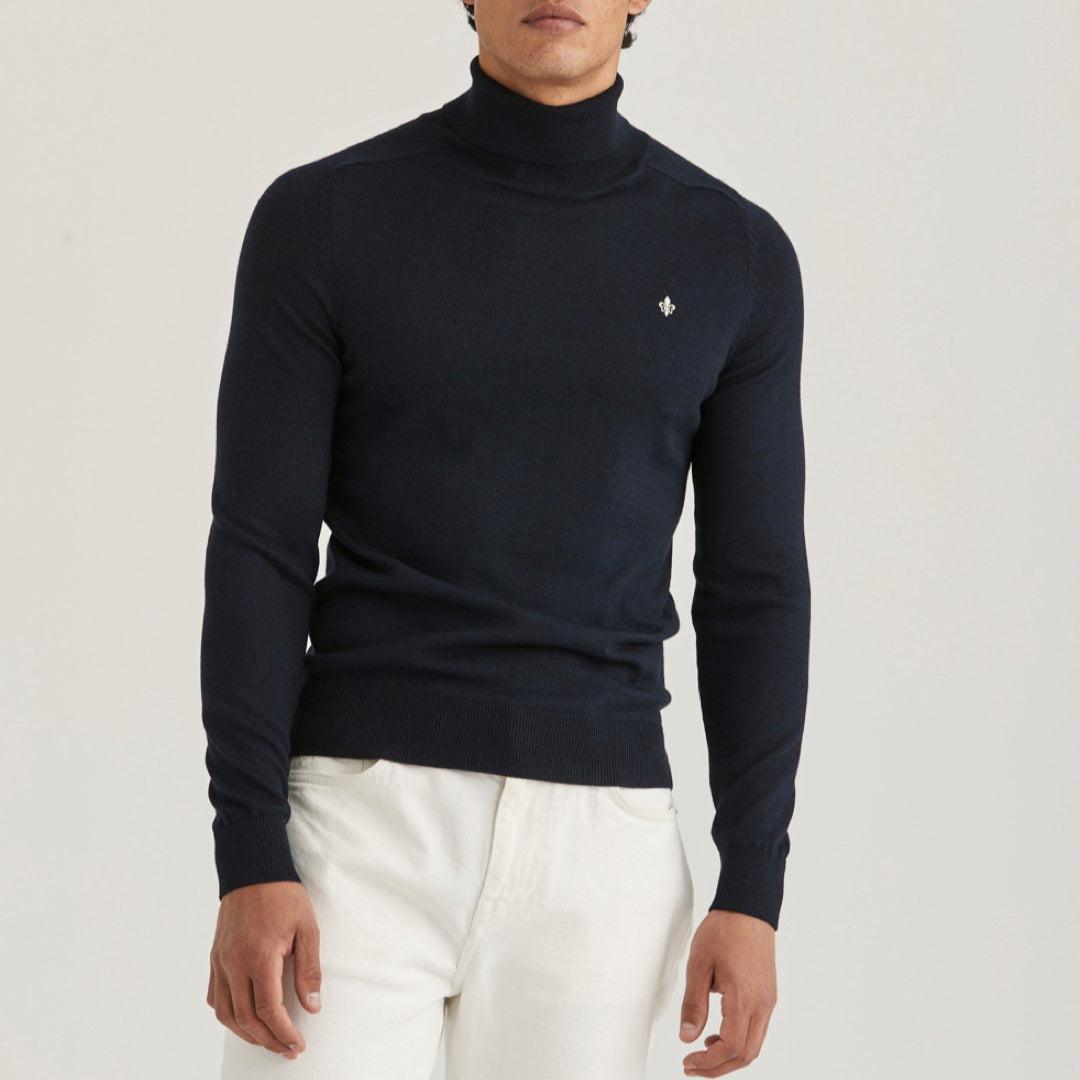 Merino Roller Neck Navy-Genser-Morris Stockholm-phrase3