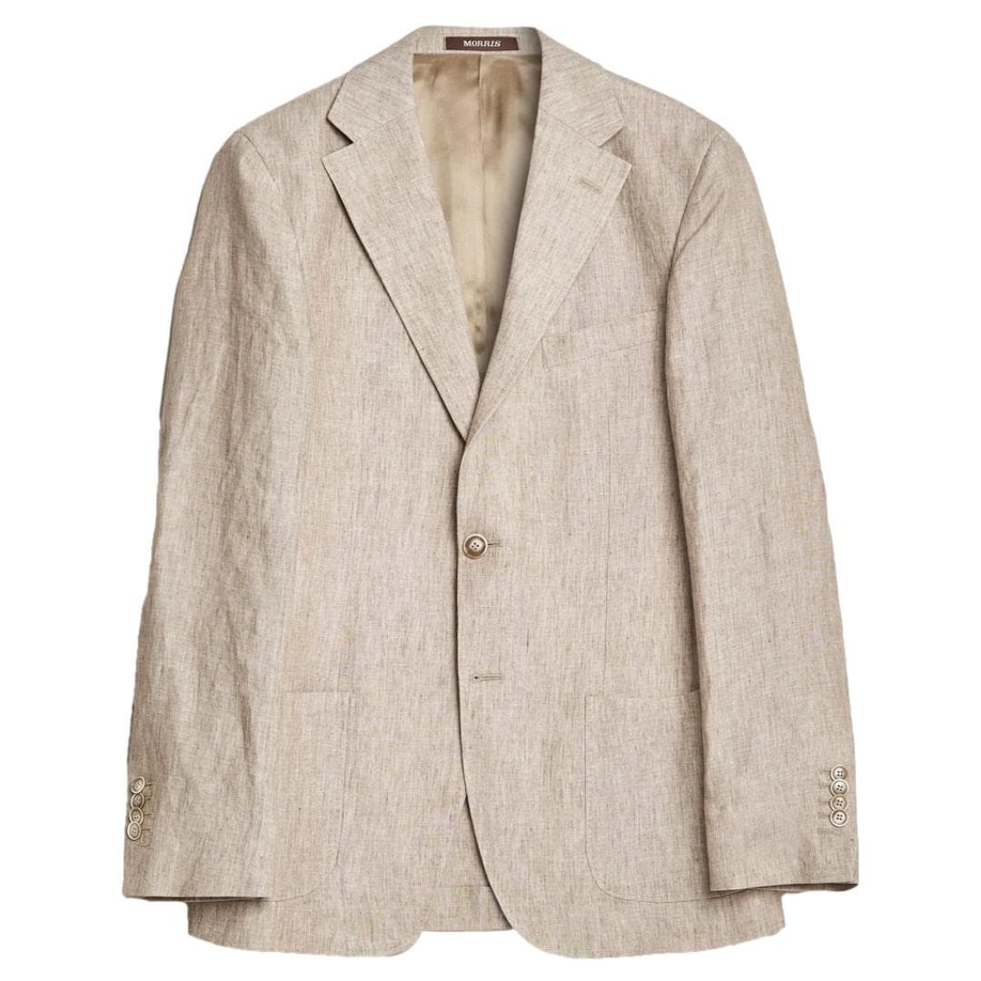 Mike Linen Suit Jacket Khaki-Blazer-Morris-Phrase