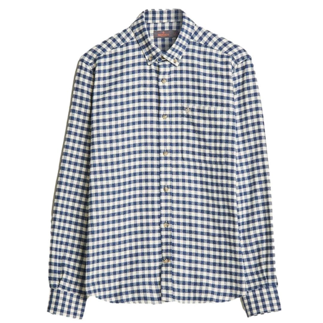 Multicheck Flannel Shirt Blue-Skjorte-Morris Stockholm-Phrase