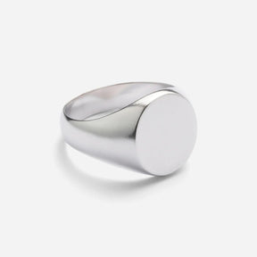 Oval Silver Signet Ring-Ringer-Seal Jewelry-phrase3