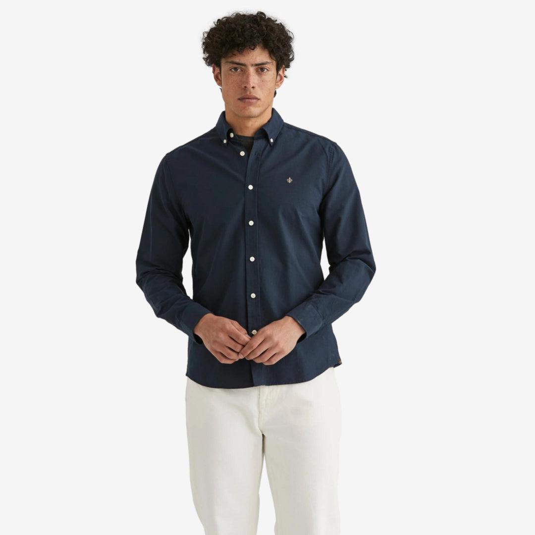 Oxford Button Down Shirt Navy-Skjorte-Morris Stockholm-phrase3