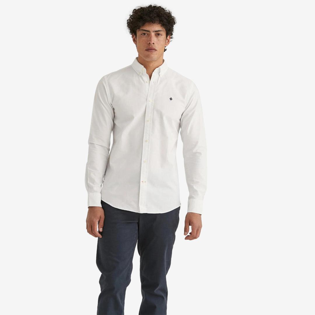 Oxford Button Down Shirt White-Skjorte-Morris Stockholm-phrase3