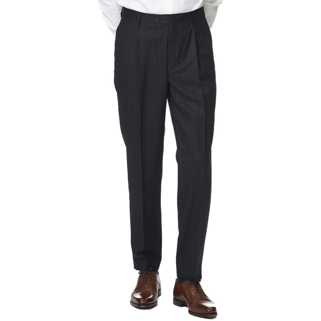 Philip Pinstripe Suit Trousers Navy-Bukse-Morris-Phrase