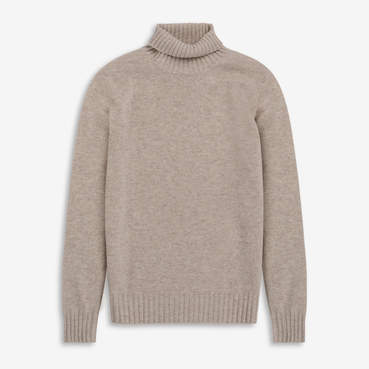 Trani Wool/Cashmere Turtleneck Porridge