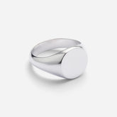 Round Silver Signet Ring-Ringer-Seal Jewelry-phrase3