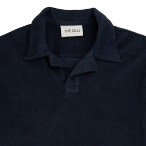 Short Sleeve Terry Polo Marineblå-piké-The Gilli-phrase3