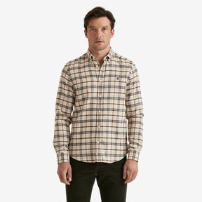 Soft Check Flannel Shirt Camel-Skjorte-Morris Stockholm-phrase3