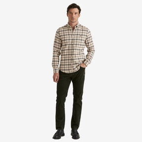 Soft Check Flannel Shirt Camel-Skjorte-Morris Stockholm-phrase3