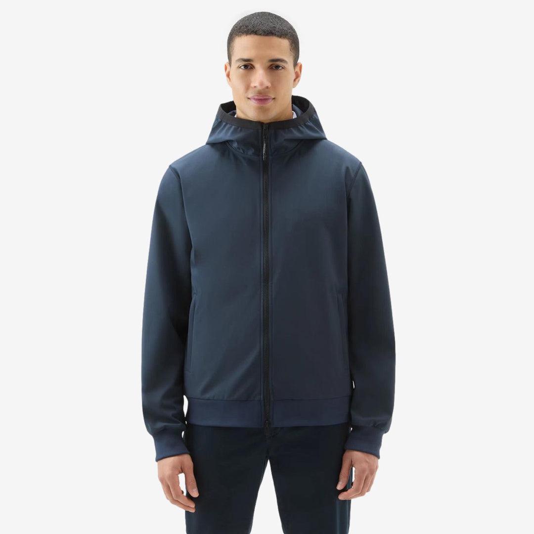 Softshell Full Zip Hoodie Jacket Blue-Jakke-Woolrich-phrase3