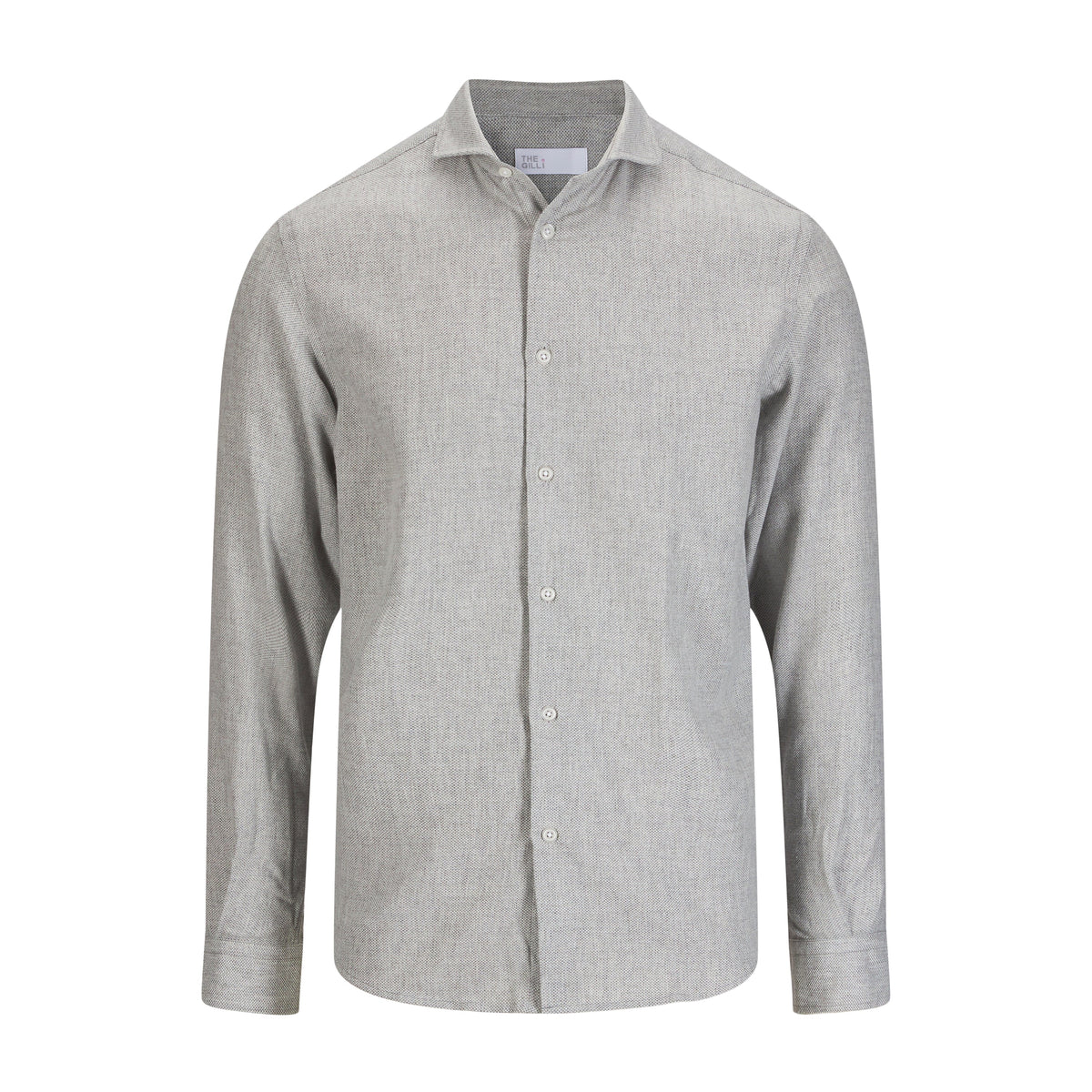 Structured Flannel Shirt Grey-Skjorte-The Gilli-Phrase