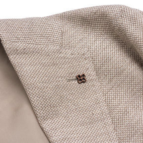 Tagliatore Structured Cotton/Linen Blazer Khaki-Blazer-Tagliatore-Phrase