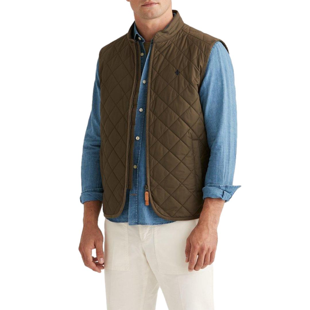 Teddy Quilted Vest Oliven-Vest-Morris Stockholm-phrase3