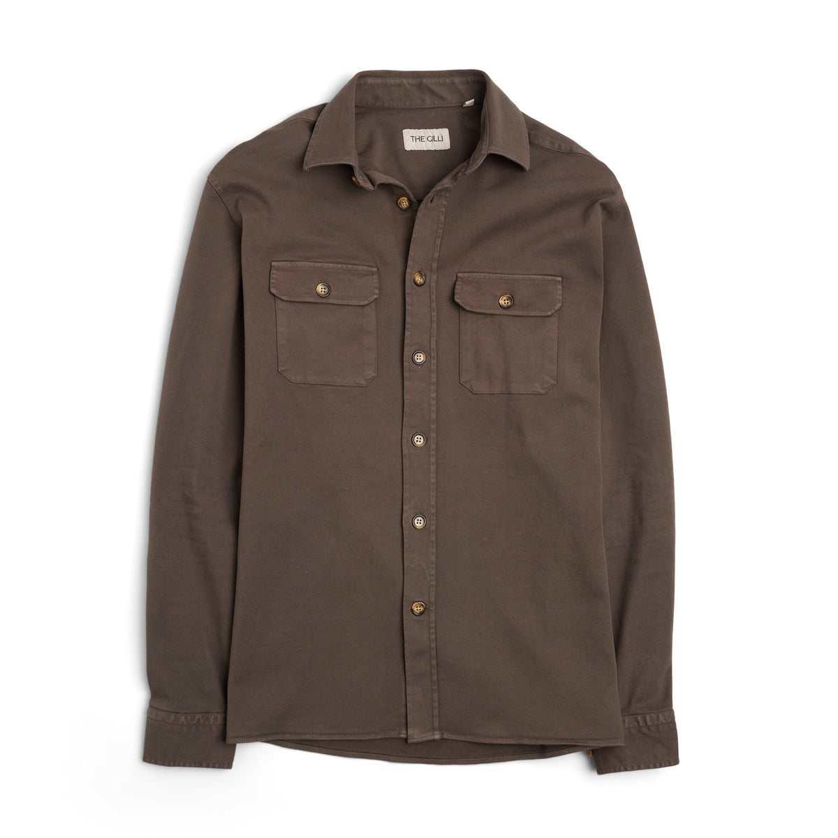 Twill Overshirt Dark Olive-Skjorte-The Gilli-phrase3