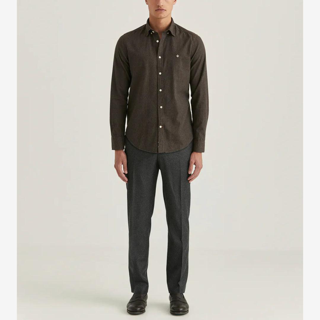 Watts Flannel Shirt Brown-Skjorte-Morris Stockholm-phrase3