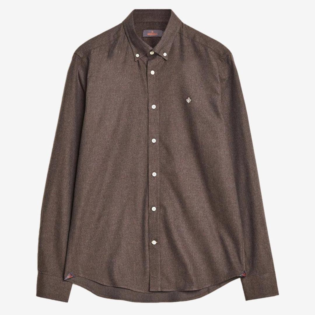 Watts Flannel Shirt Brown-Skjorte-Morris Stockholm-phrase3