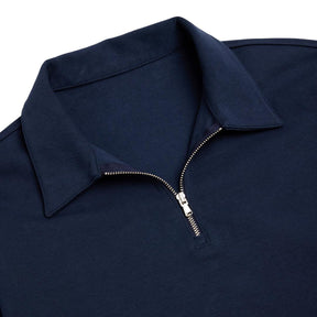 Zip Polo Long Sleeve Navy-Genser-The Gilli-phrase3