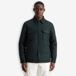Alaskan Wool Overshirt Pine Green-Woolrich-Phrase