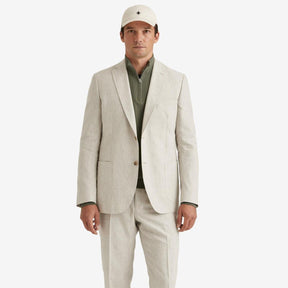Archie Linen Suit Jacket Khaki