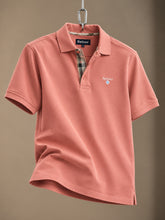 Tartan Pique Polo Pink Clay