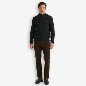 Bernard Cotton Halfzip Blue