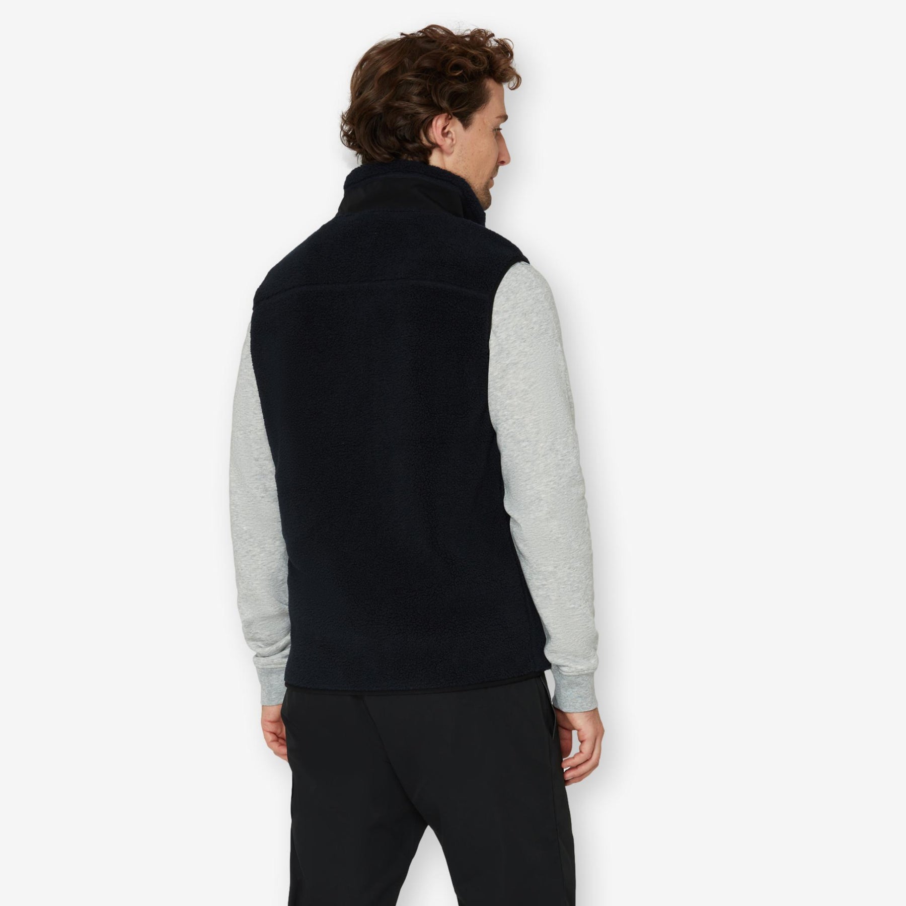 Bowman Pile Zip Vest Dark Navy