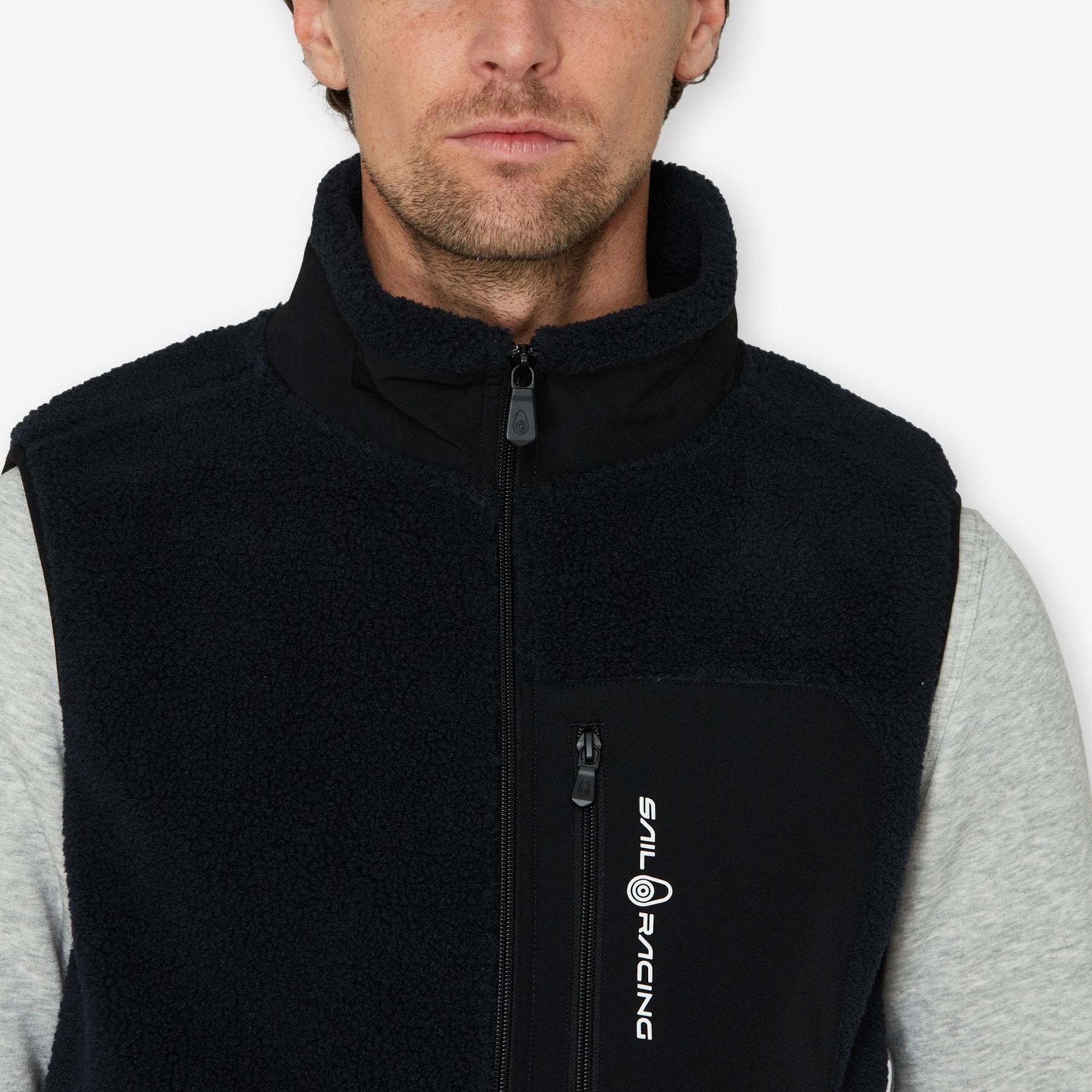 Bowman Pile Zip Vest Dark Navy