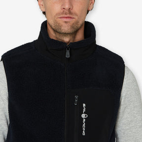 Bowman Pile Zip Vest Dark Navy