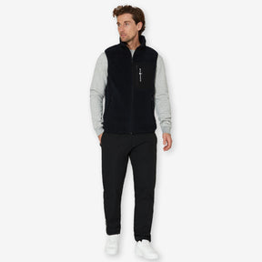 Bowman Pile Zip Vest Dark Navy