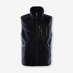 Bowman Pile Zip Vest Dark Navy