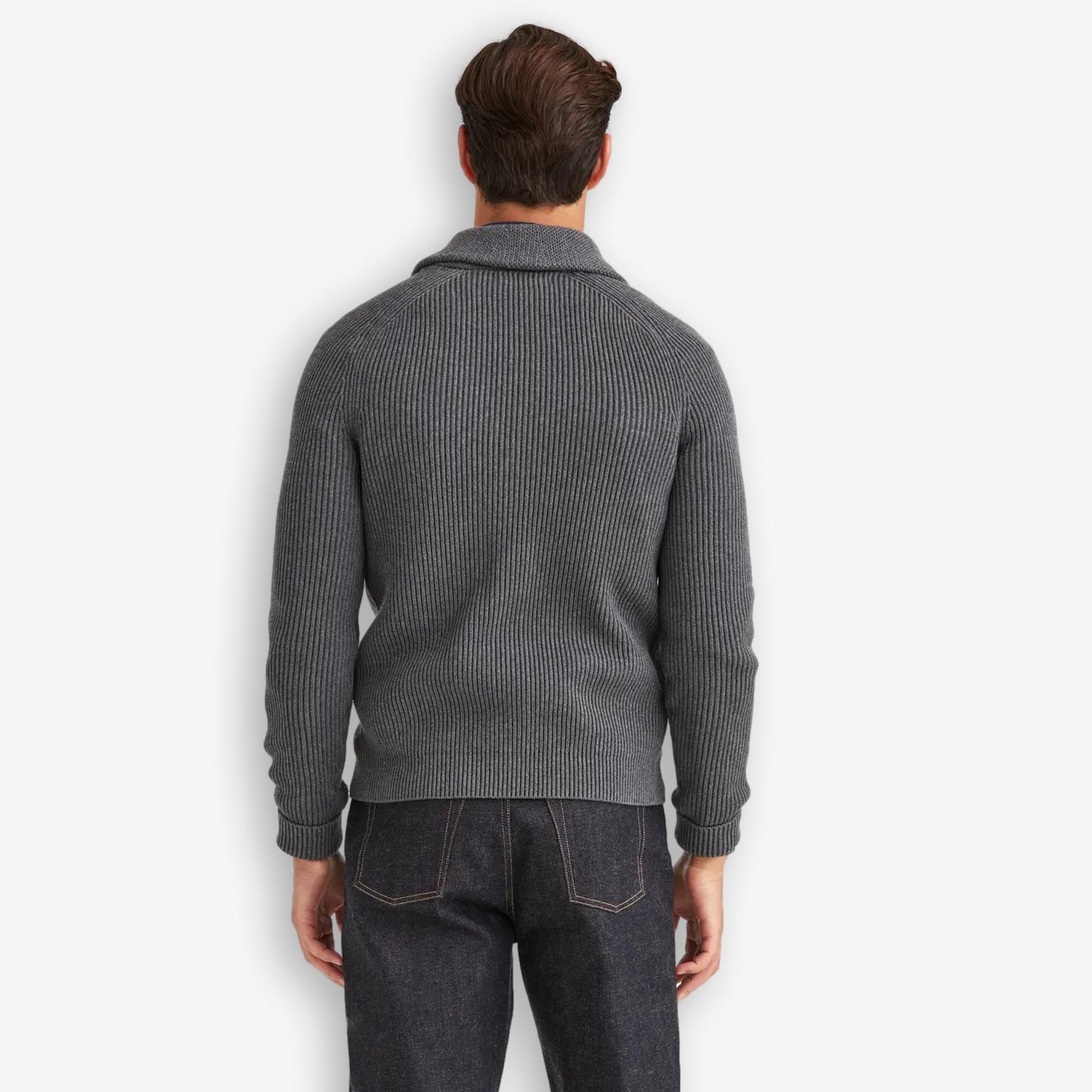 Brayden Shawl Cardigan Grey-Morris Stockholm-Phrase