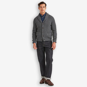 Brayden Shawl Cardigan Grey-Morris Stockholm-Phrase