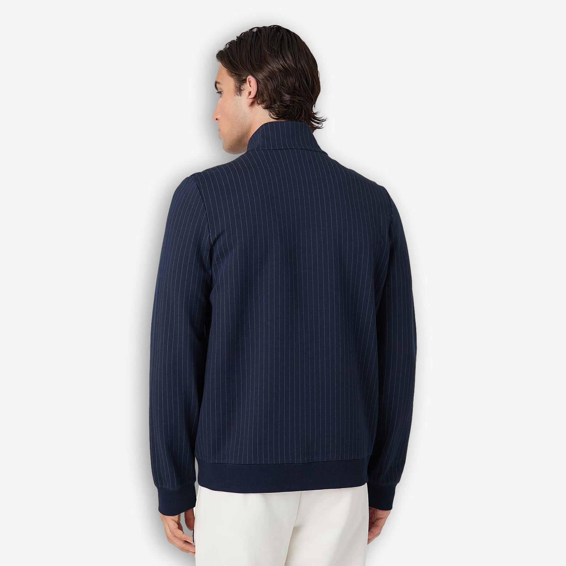 Brera Pinstriped Track Jacket Blue