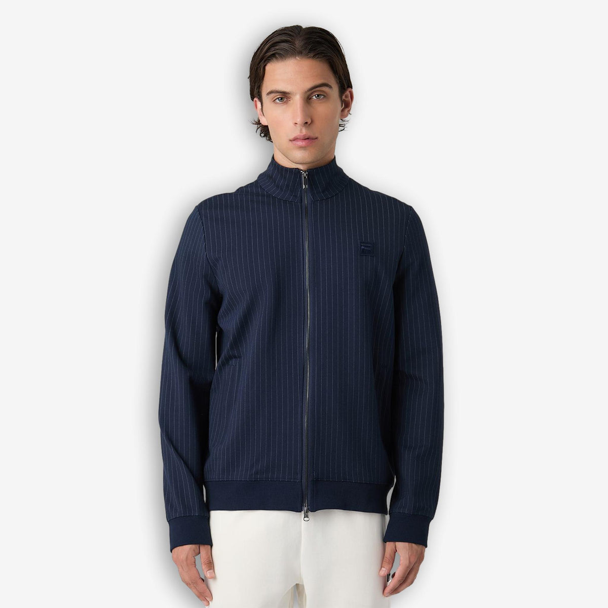 Brera Pinstriped Track Jacket Blue
