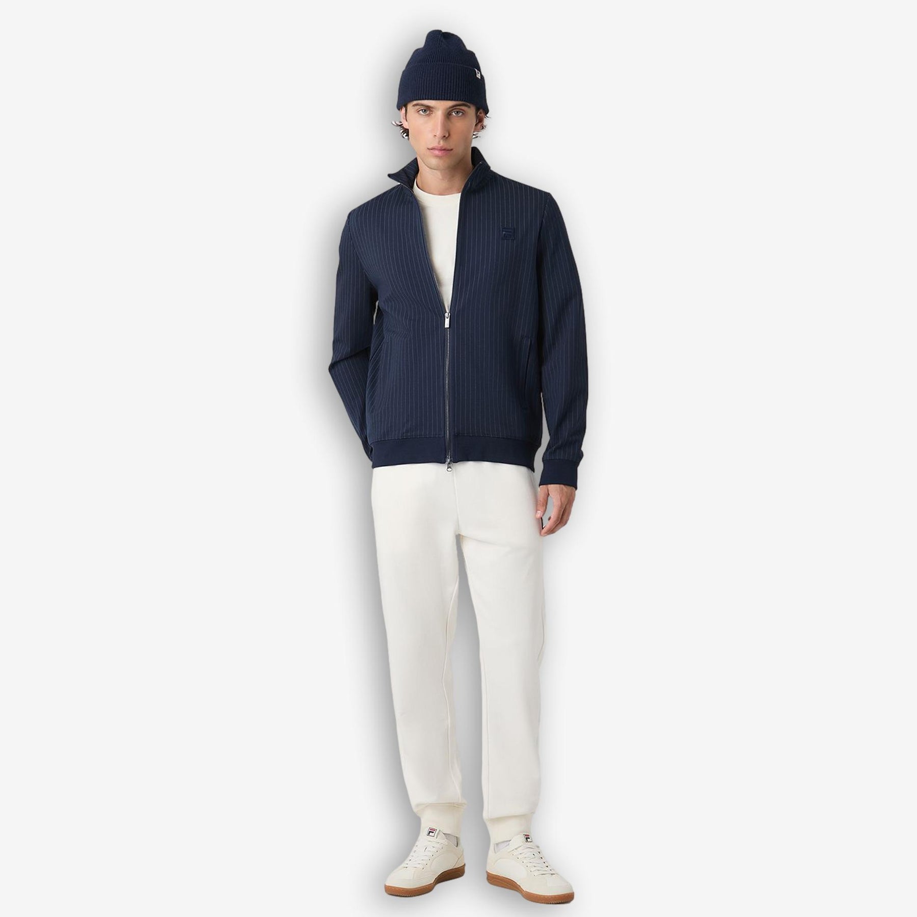 Brera Pinstriped Track Jacket Blue