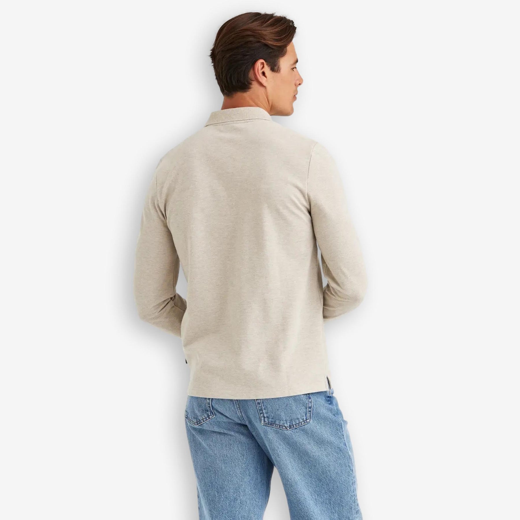 Camden Long Sleeve Polo Khaki