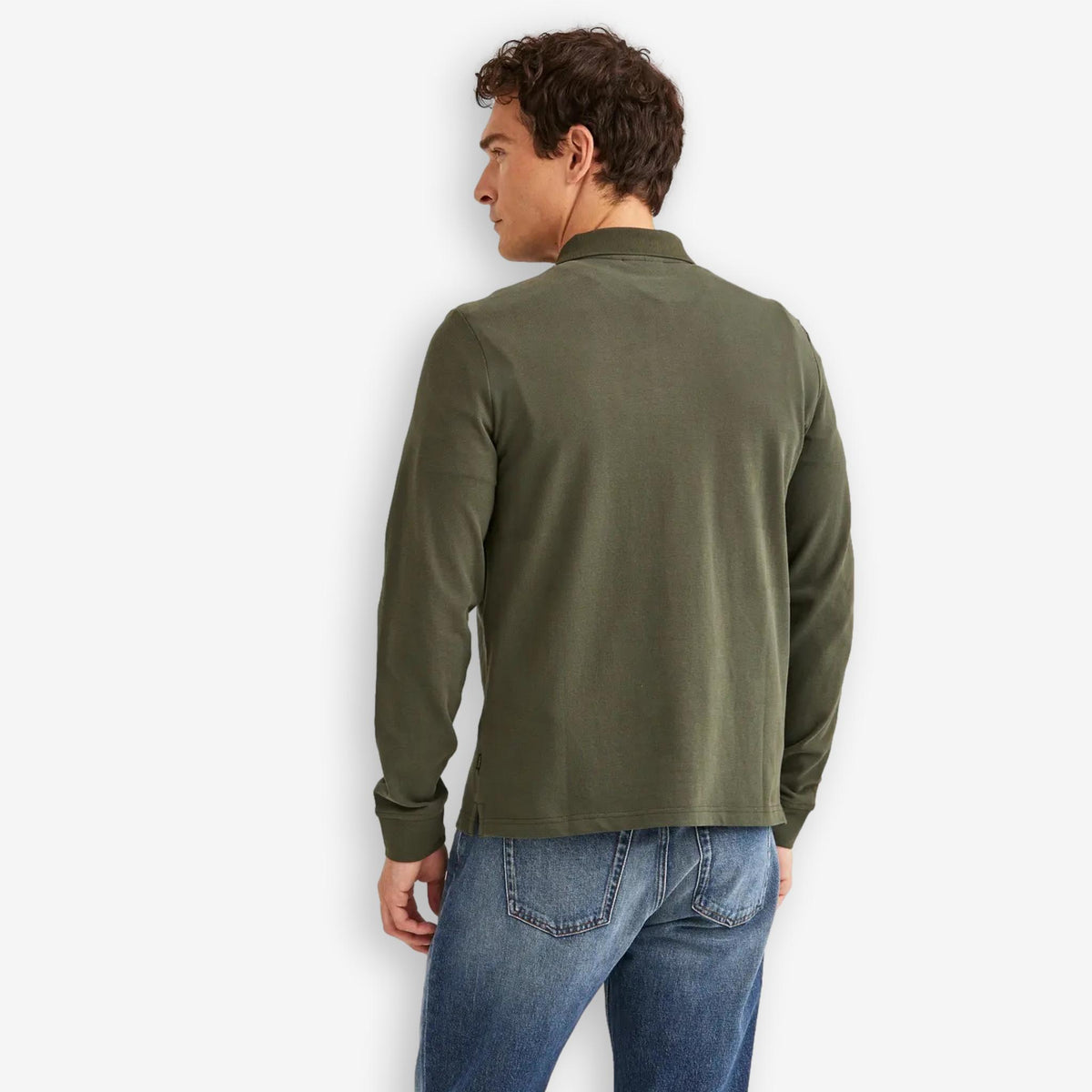 Camden Long Sleeve Polo Olive