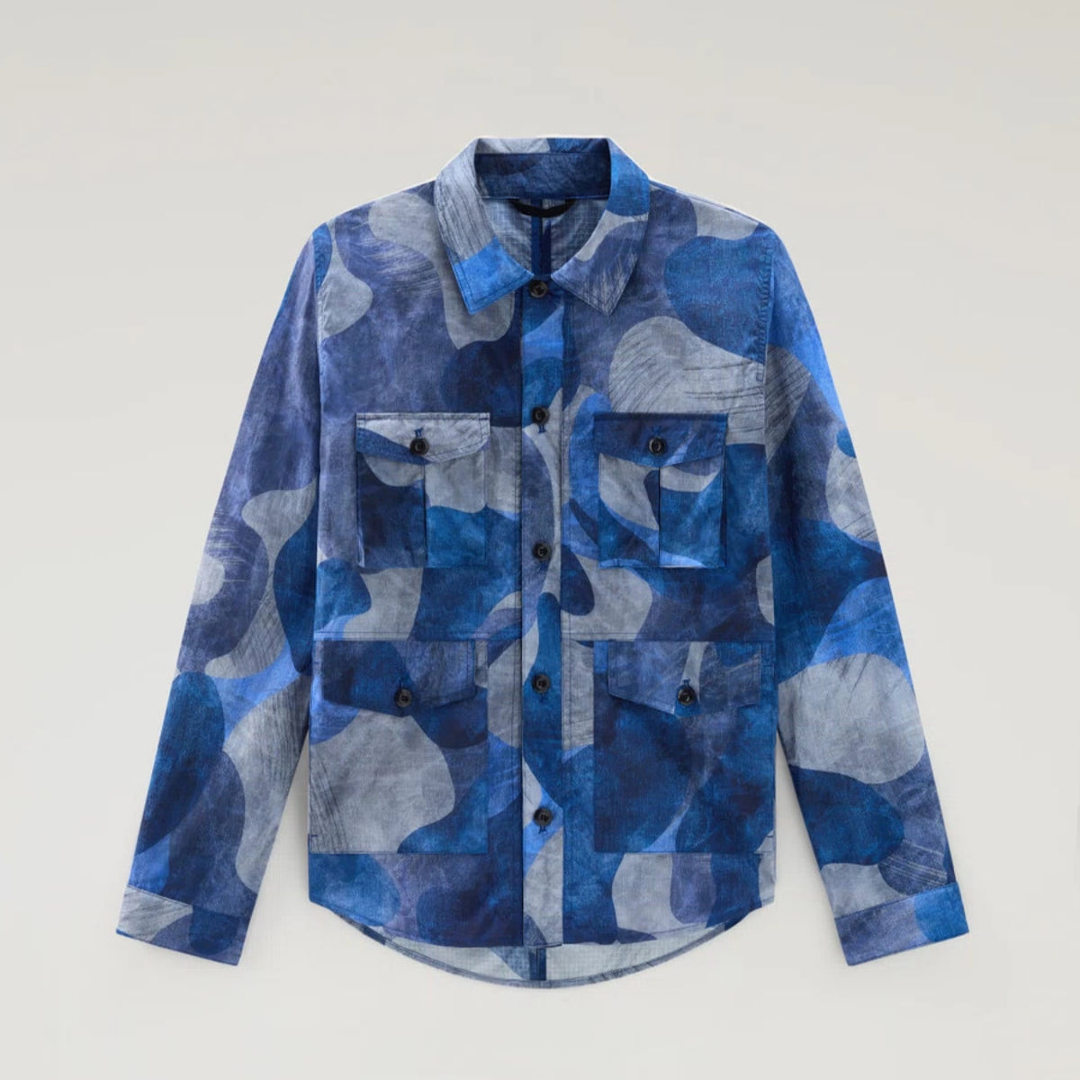 Camo Overshirt Royal Blue-Skjorte-Woolrich-Phrase