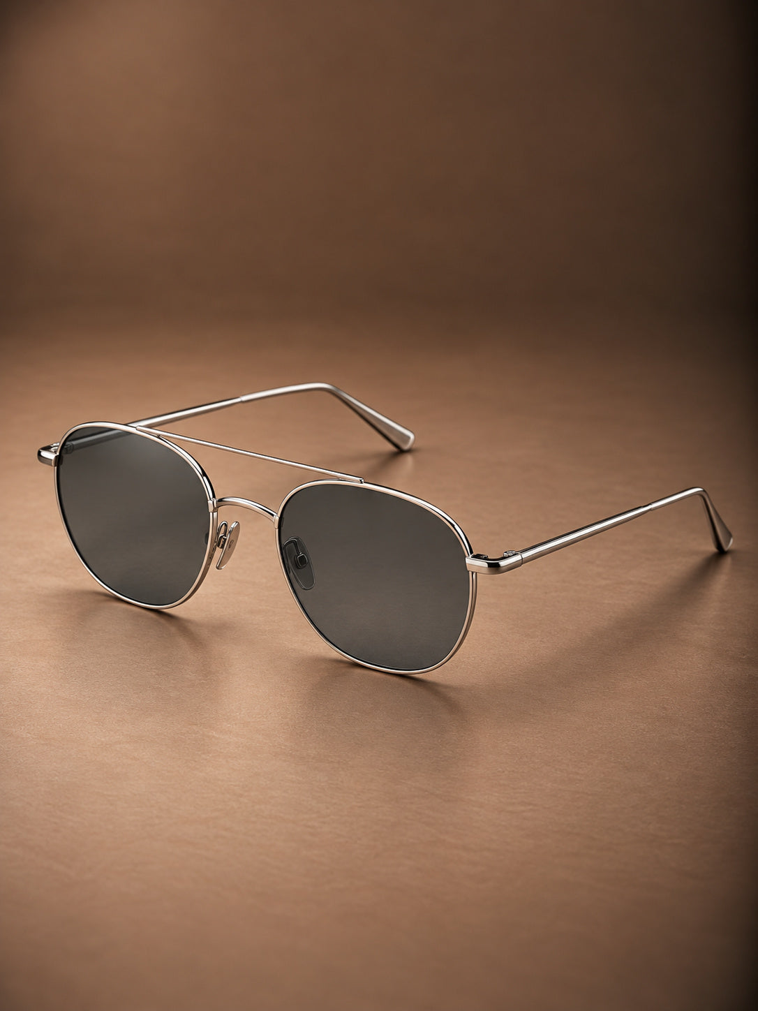 Pilot Sunglasses Silver Grey