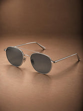 Pilot Sunglasses Silver Grey