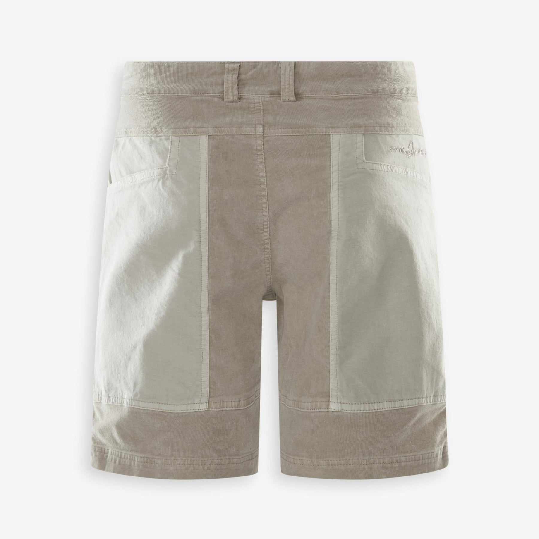 Corduroy Blocked Shorts Beige