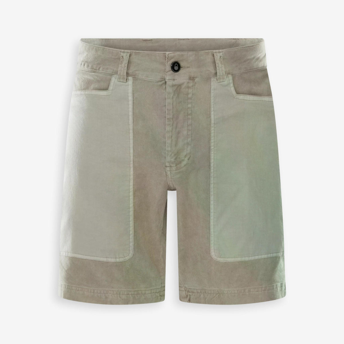 Corduroy Blocked Shorts Beige