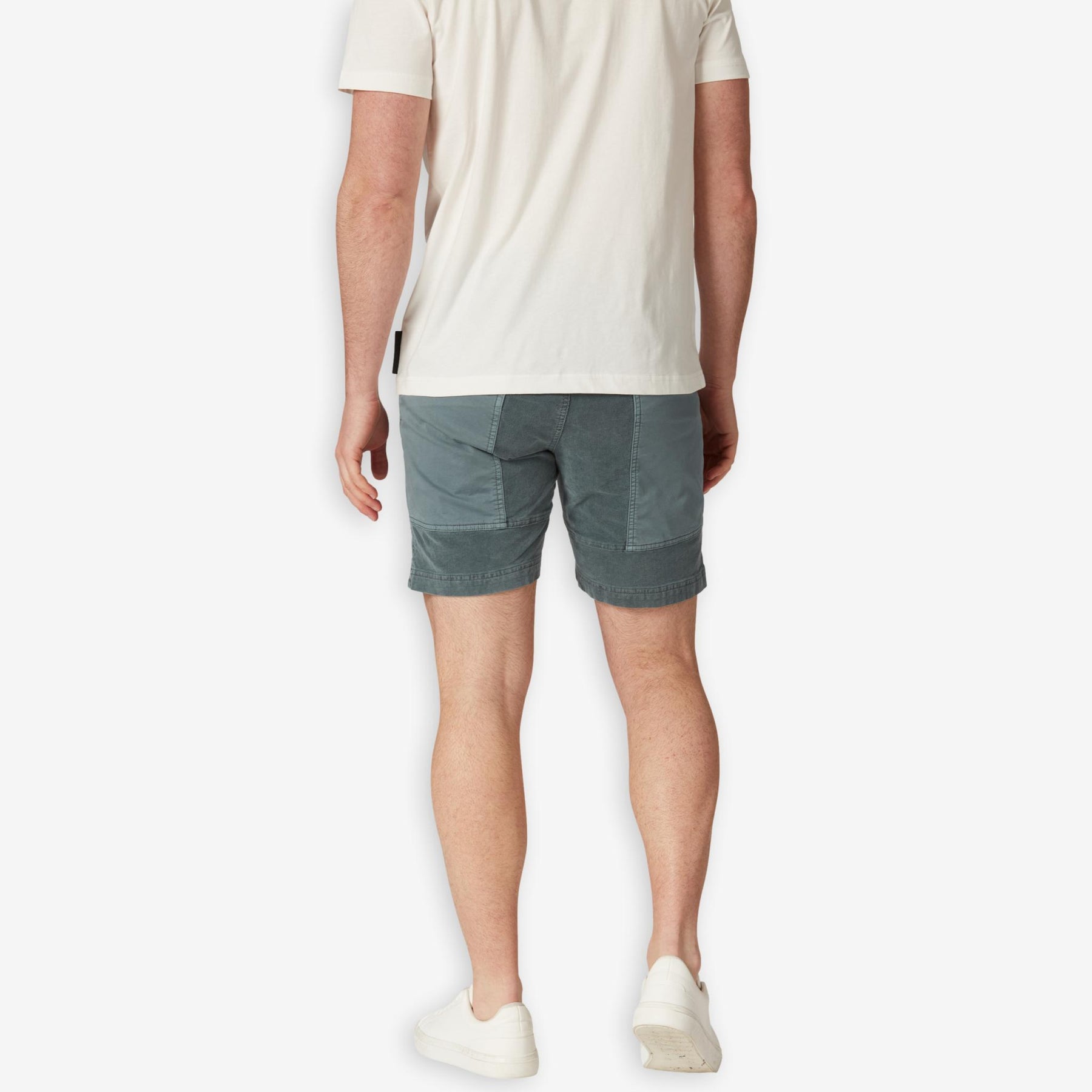 Corduroy Blocked Shorts Blue