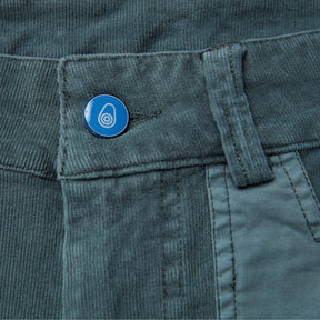 Corduroy Blocked Shorts Blue