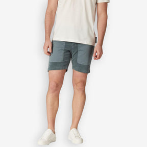 Corduroy Blocked Shorts Blue