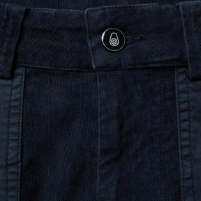 Corduroy Blocked Shorts Dark Blue