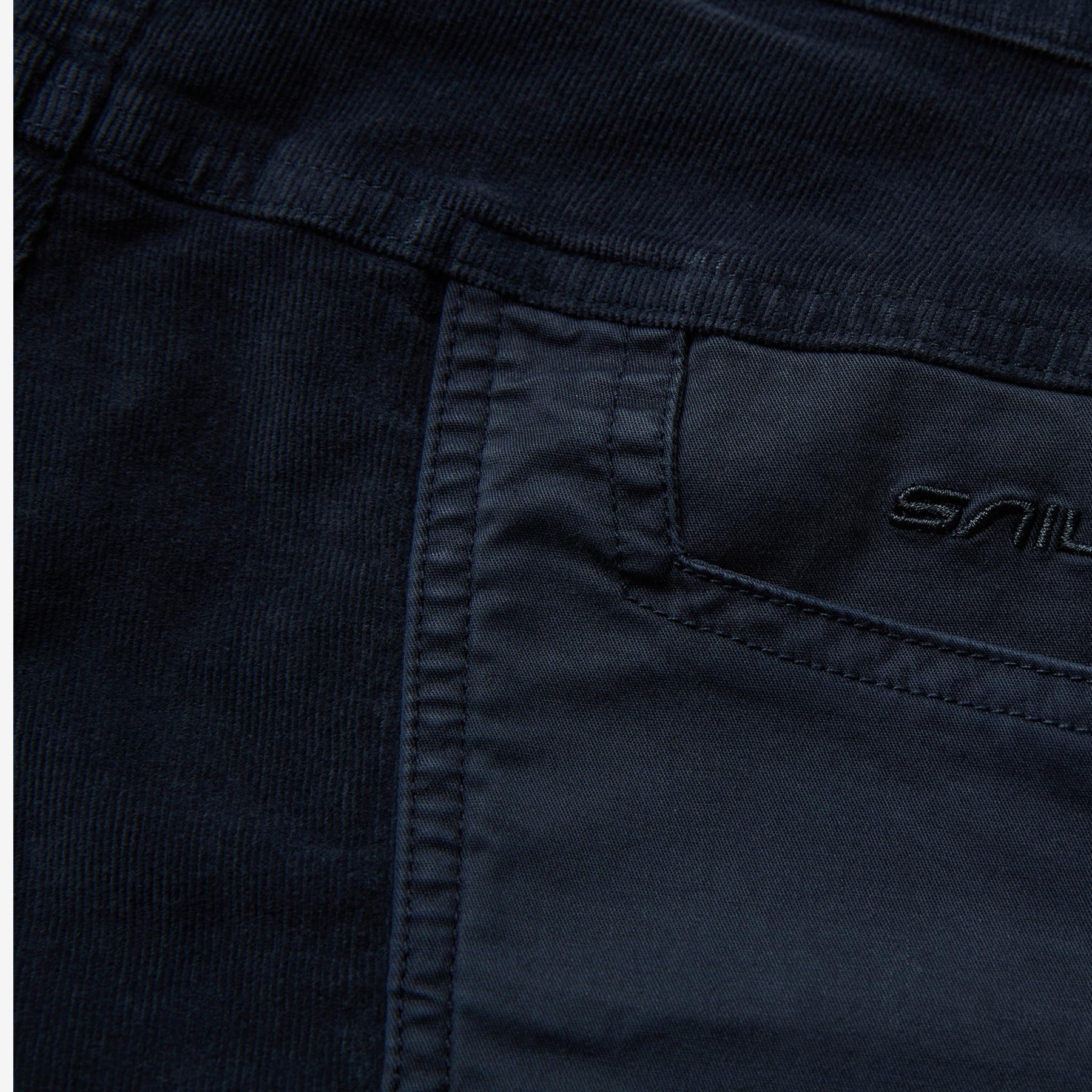 Corduroy Blocked Shorts Dark Blue