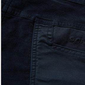 Corduroy Blocked Shorts Dark Blue