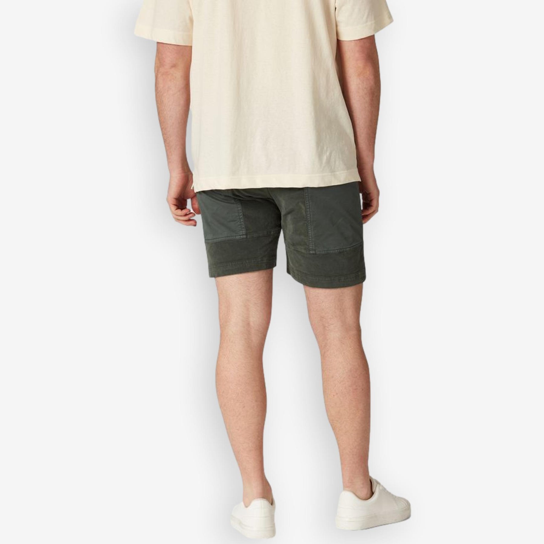 Corduroy Blocked Shorts Green