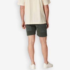 Corduroy Blocked Shorts Green