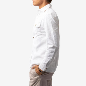 Corduroy Overshirt White
